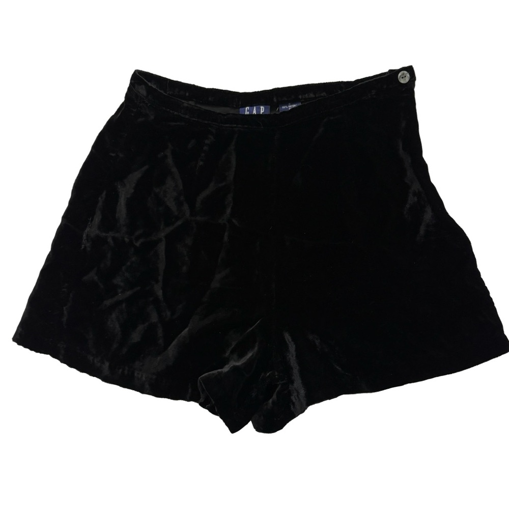 GAP Black Velvet High Waist Women's Shorts